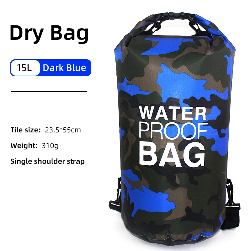30L 15L Waterproof Dry Bags With Wet Separation Pocket Backpack For Kayaking Boating Swimming Outdoor Sports Bag XAZ9 - Image 7
