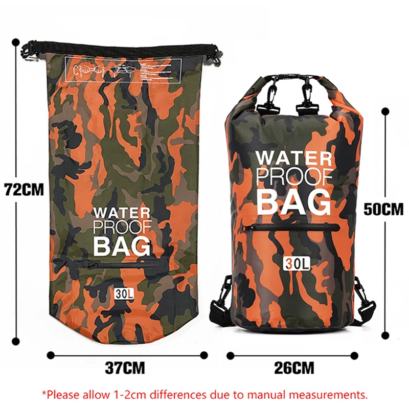 30L 15L Waterproof Dry Bags With Wet Separation Pocket Backpack For Kayaking Boating Swimming Outdoor Sports Bag XAZ9 - Image 5