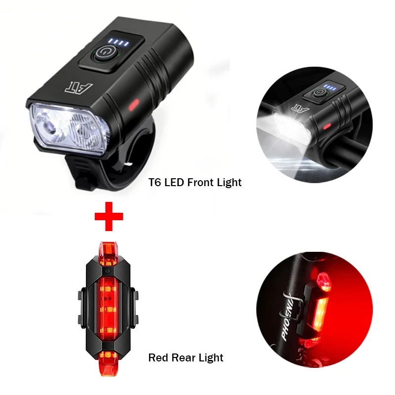 LED Bicycle Front Light Type-C Rechargeable Bicycle Headlight MTB Road Bike Headlamp Easy to Install Cycling Accessories - Image 11