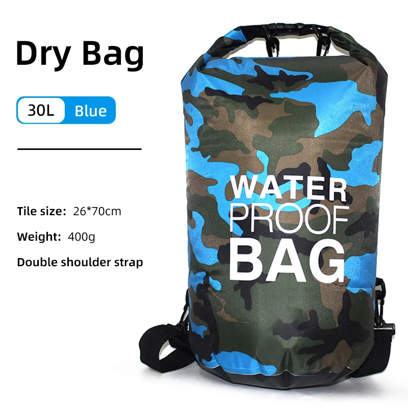 30L 15L Waterproof Dry Bags With Wet Separation Pocket Backpack For Kayaking Boating Swimming Outdoor Sports Bag XAZ9 - Image 9