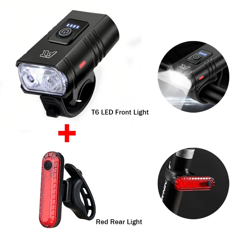 LED Bicycle Front Light Type-C Rechargeable Bicycle Headlight MTB Road Bike Headlamp Easy to Install Cycling Accessories - Image 8