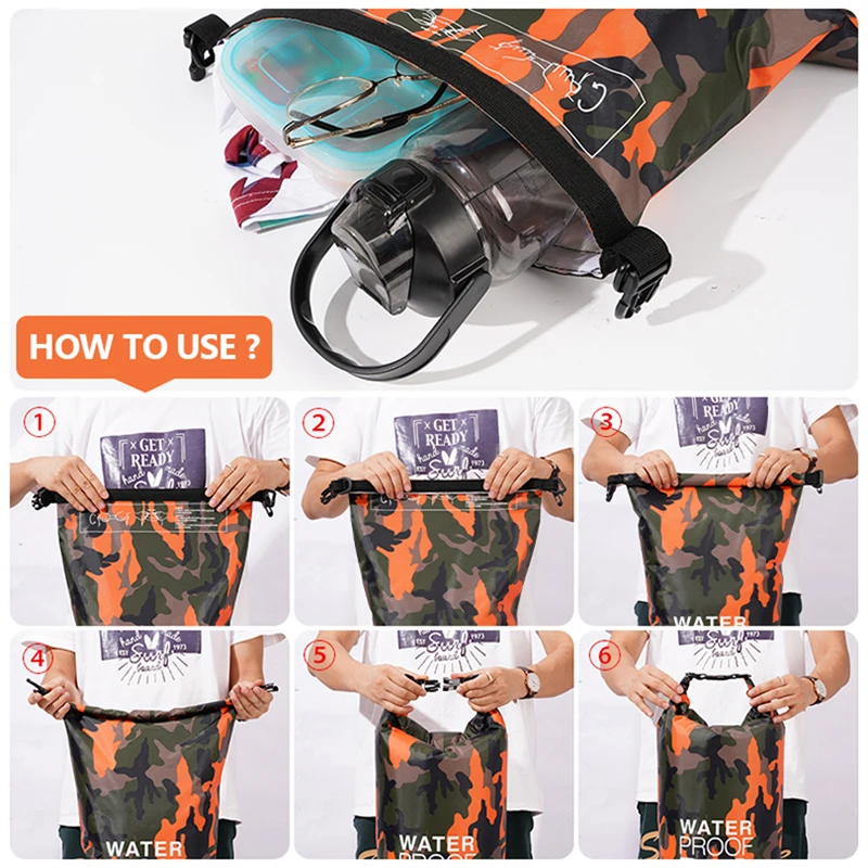 30L 15L Waterproof Dry Bags With Wet Separation Pocket Backpack For Kayaking Boating Swimming Outdoor Sports Bag XAZ9 - Image 6