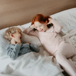 AS SS2026 Family matching clothes cotton plaid kids pajamas girl boys pajamas set baby romper footie